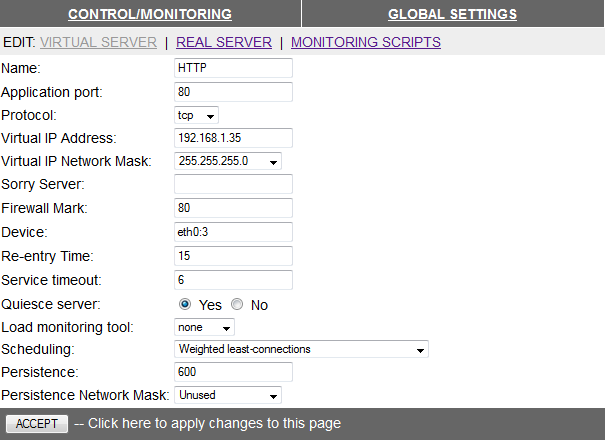 LVS Load Balancer Exchange access