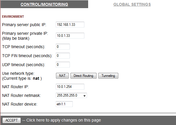 LVS Load Balancer Primary Server