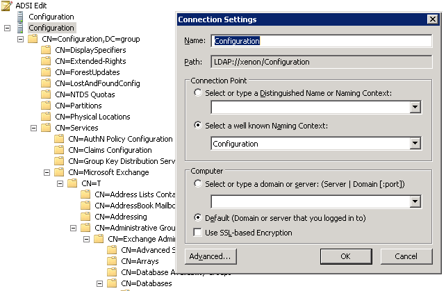 Suppression des dossiers publics Exchange avec ADSIEdit